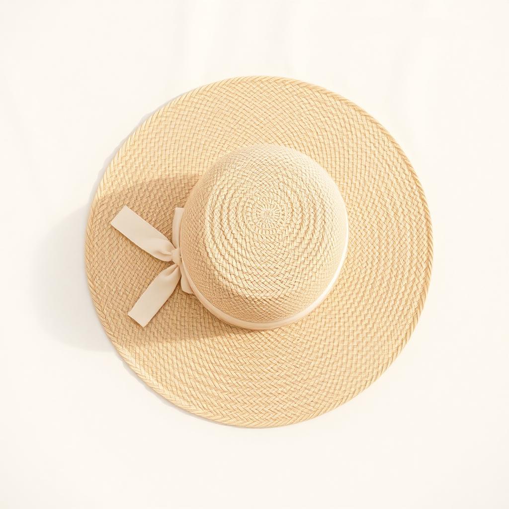Wide-Brim Straw Sun Hat