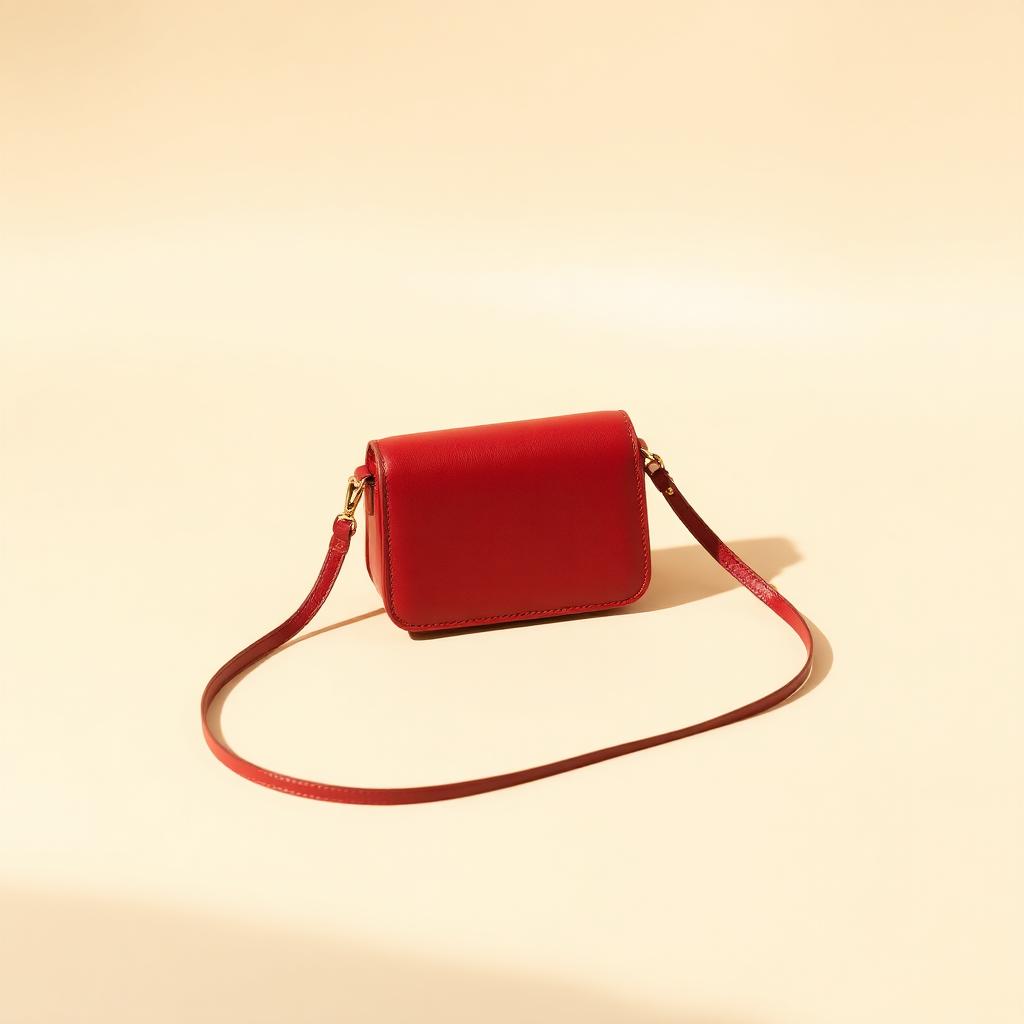 Red Leather Mini Crossbody