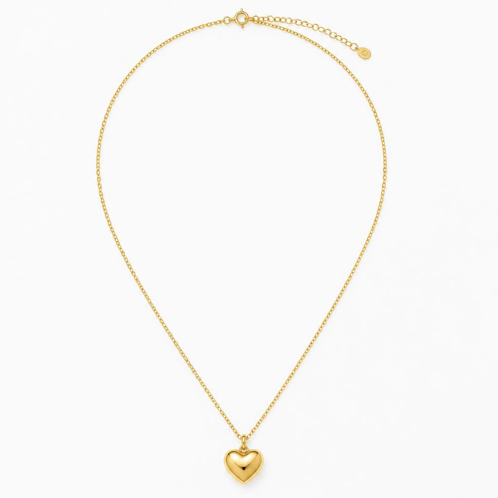 Gold Heart Pendant Necklace