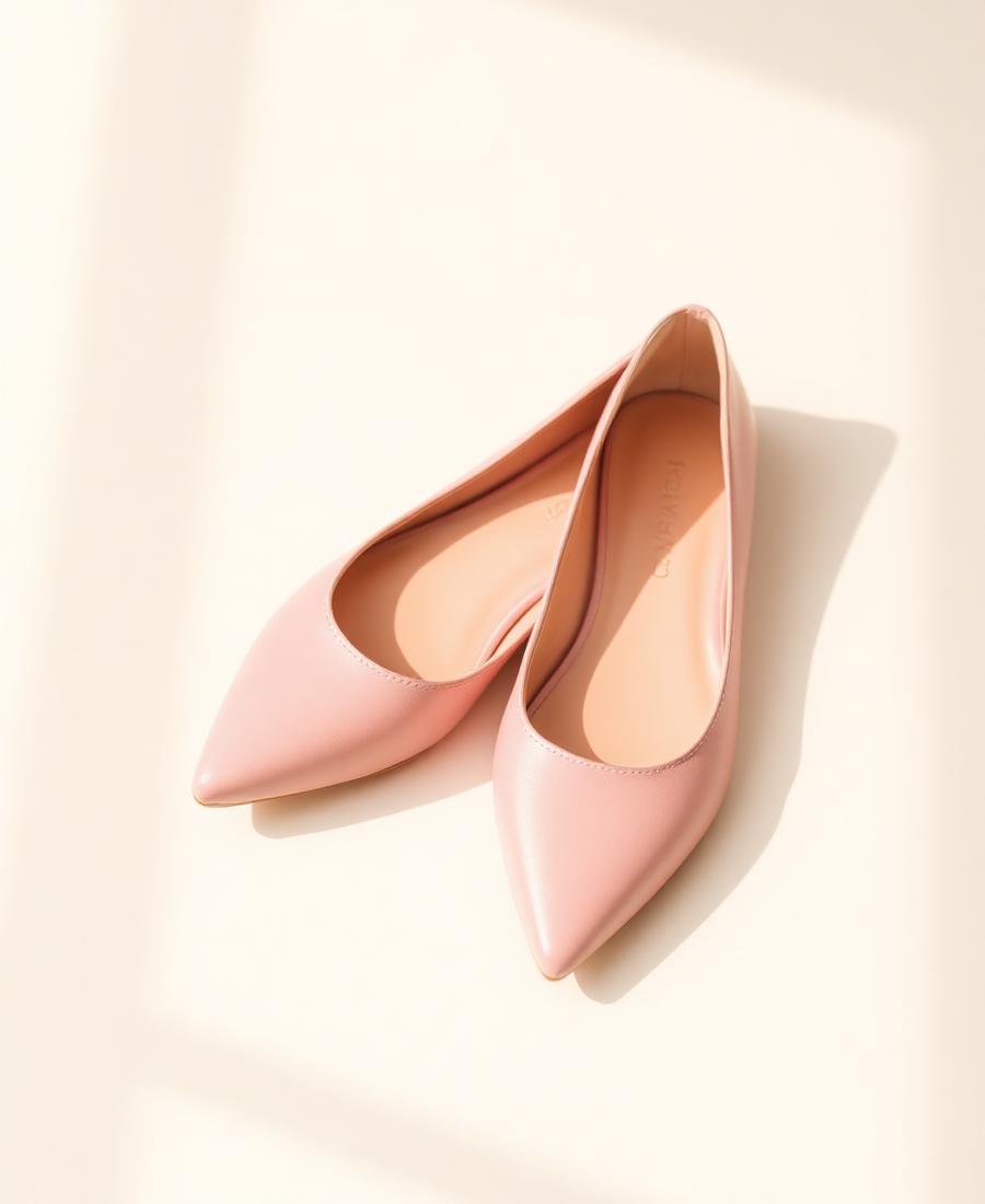 Blush Pink Pointed Ballet Flats